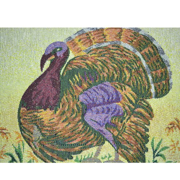 Set Of 11 Cloth Placemats Turkey Design 18 x 12 For Fall Thanksgiving Decor - Picture 2 of 2